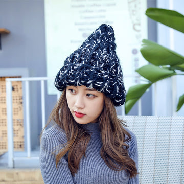 Crochet hat ladies thick wool hat warm hat