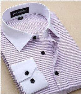 Plus Size Men Business Long Sleeve Shirts