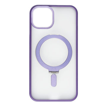 Phone Cover with Ring Holder Soft Magnetic Cover Phone Protective Cases for Magsafe Women Men Purple for IPhone14