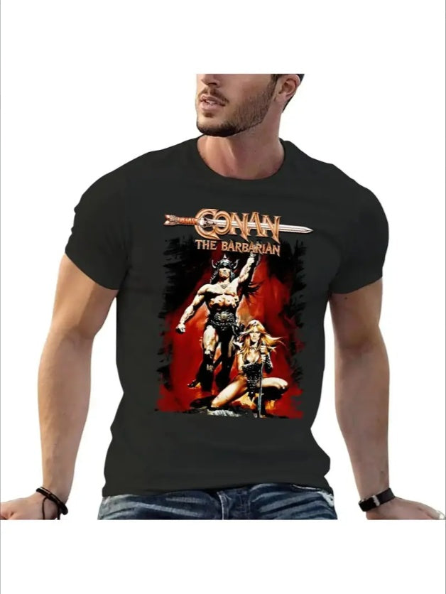 The Barbarian Art T-shirt Animal Prinfor Boys Tees For A Boy Blacks Mens Plain T Shirts